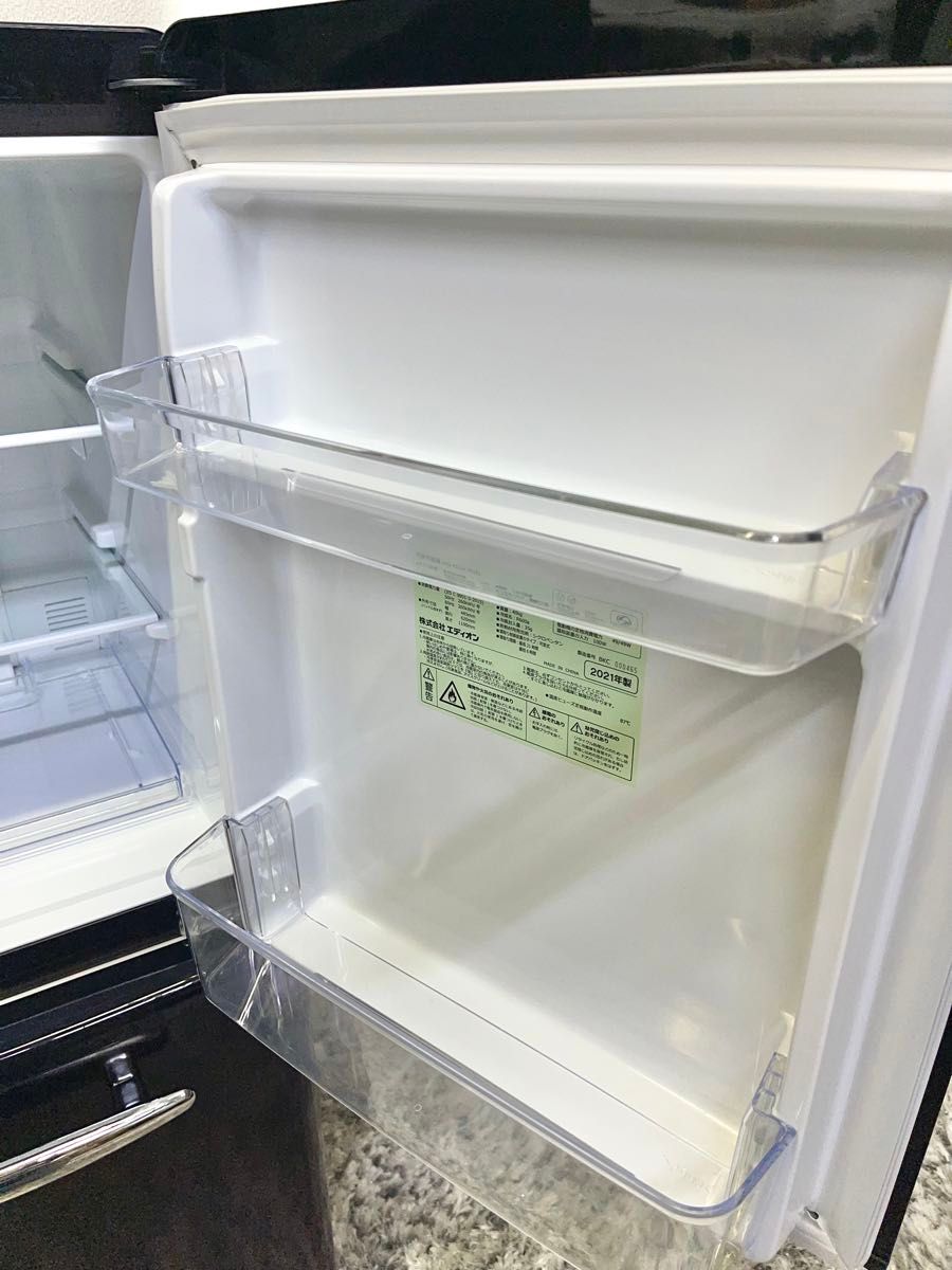 ★2021年製★ エディオンオリジナルブランド　ANG-RE151-A1 冷蔵庫 ノンフロン冷凍冷蔵庫 2ドア冷凍冷蔵庫