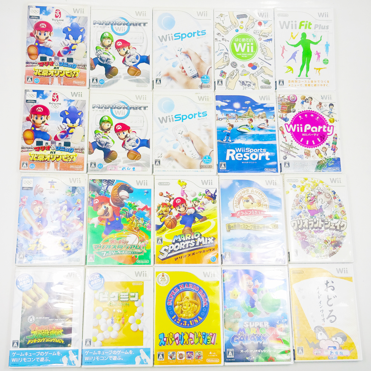 ( ジャンク扱い ) Wii ゲームソフト20本セット マリオコレクション ギャラクシー2 他 任天堂 現状品 仕掛品 不動品 配送は宅急便80サイズ_画像2