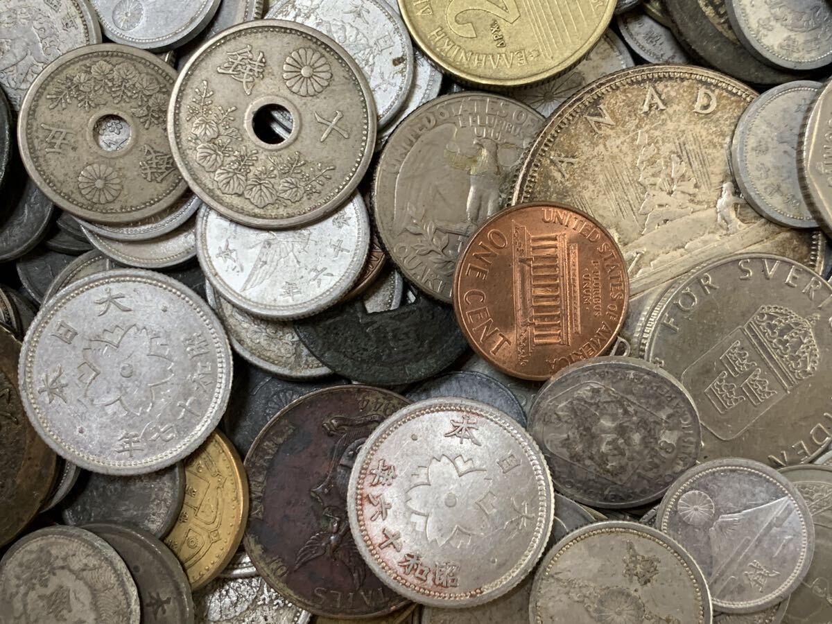 大量古銭 外国銭 日本古銭 硬貨 1.17kgの画像7