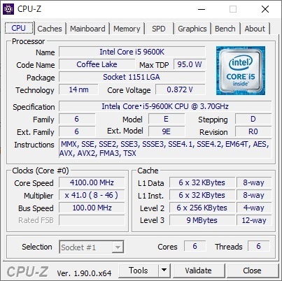 Intel Core i5-9600K 3.70GHz LGA1151 第9世代の画像5