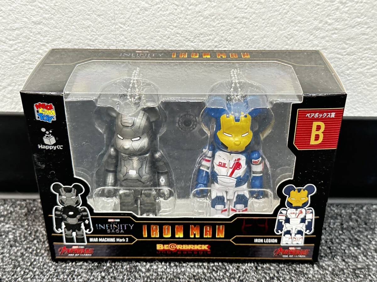 H4983a Happyくじ マーベル INFINITY SAGA IRON MAN BE@RBRICK ペアボックス賞 全5種セット A B C D E ベアブリック アイアンマンの画像3