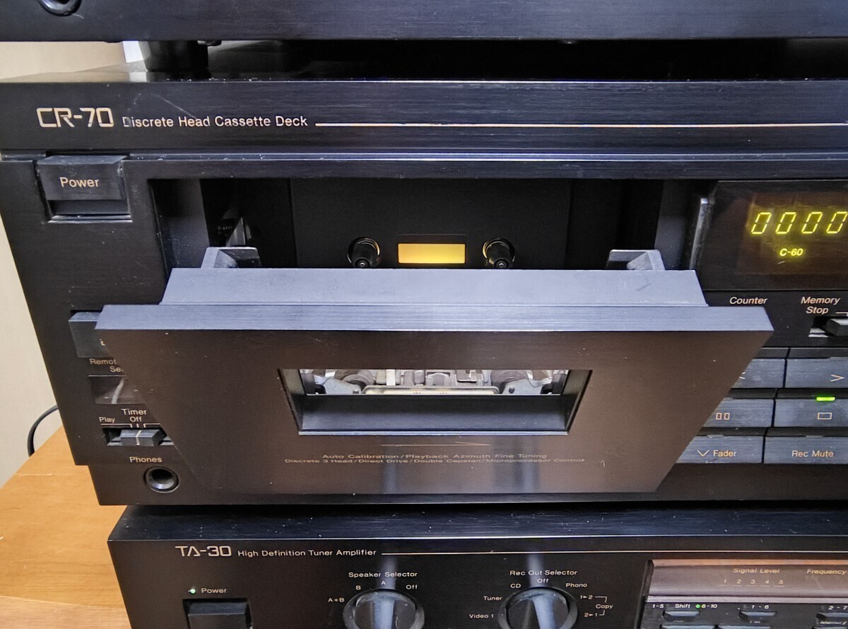 ナカミチ　Nakamichi　カセットデッキ　CR-70　アンプ　TA-30　CDデッキ　OMS-70Ⅱ　完全ジャンクです。