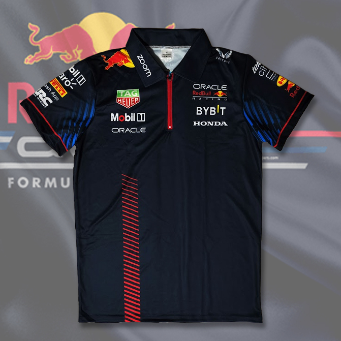 【Lサイズ】オラクル レッドブル F1チーム レプリカポロシャツ フェルスタッペン ペレス アパレル②の画像4