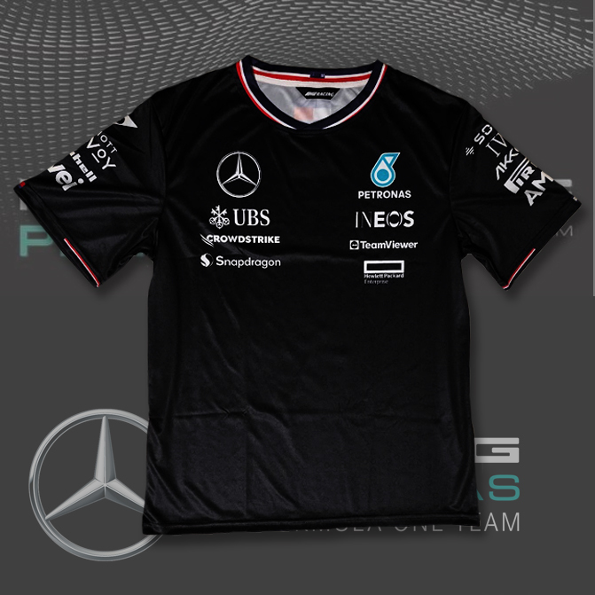 【Mサイズ】メルセデスAMG ペトロナス F1チーム 2024 レプリカTシャツ ハミルトン ラッセル アパレル_画像4