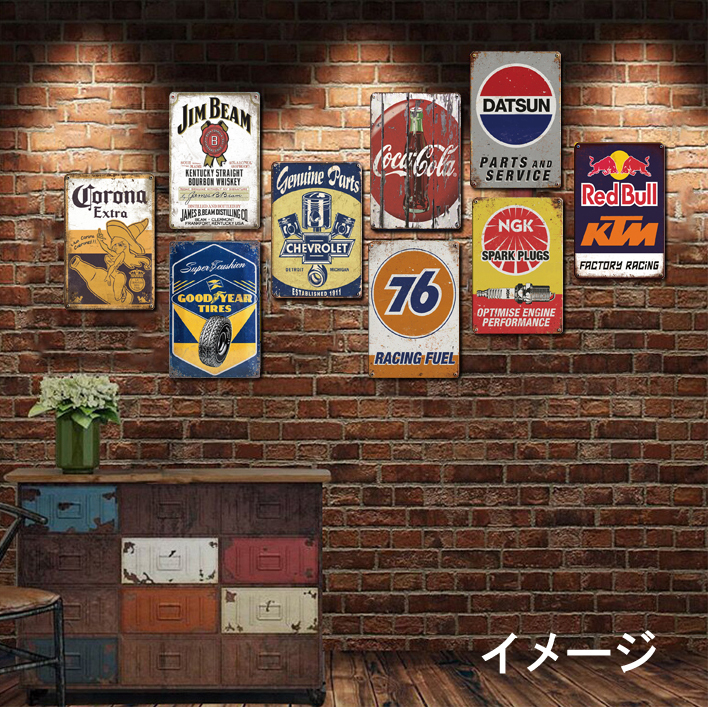 153 ブリキ看板 20×30㎝ Coca-Cola コカ・コーラ ガレージ メタルプレート アメリカンインテリア 世田谷ベース