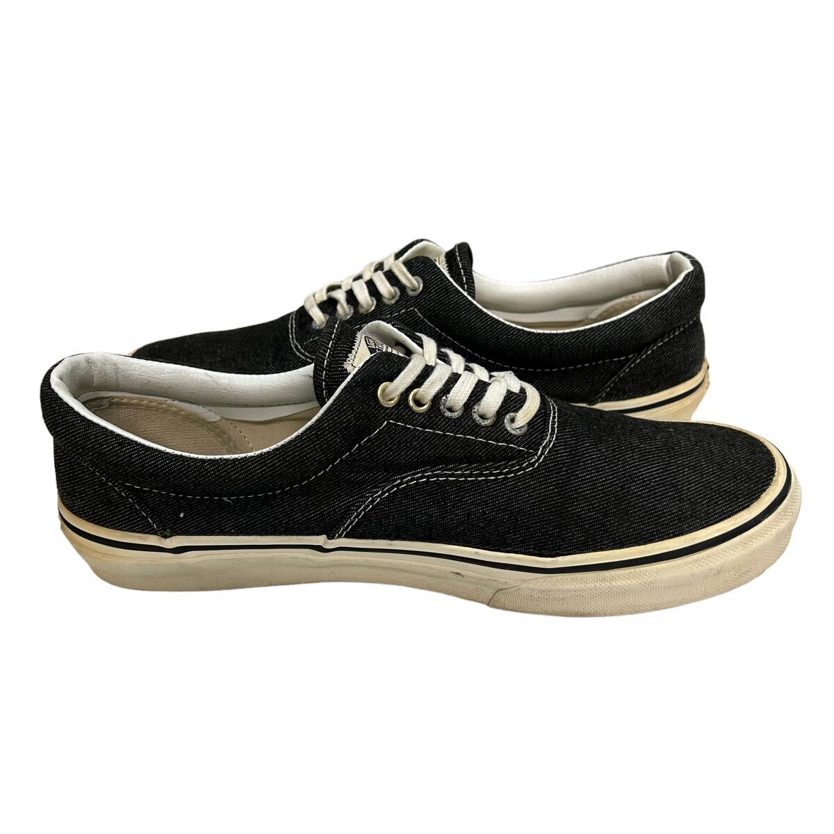 A582 VANS バンズ ERA エラ メンズ ローカットスニーカー US9H 27.5cm ブラック キャンバスの画像5