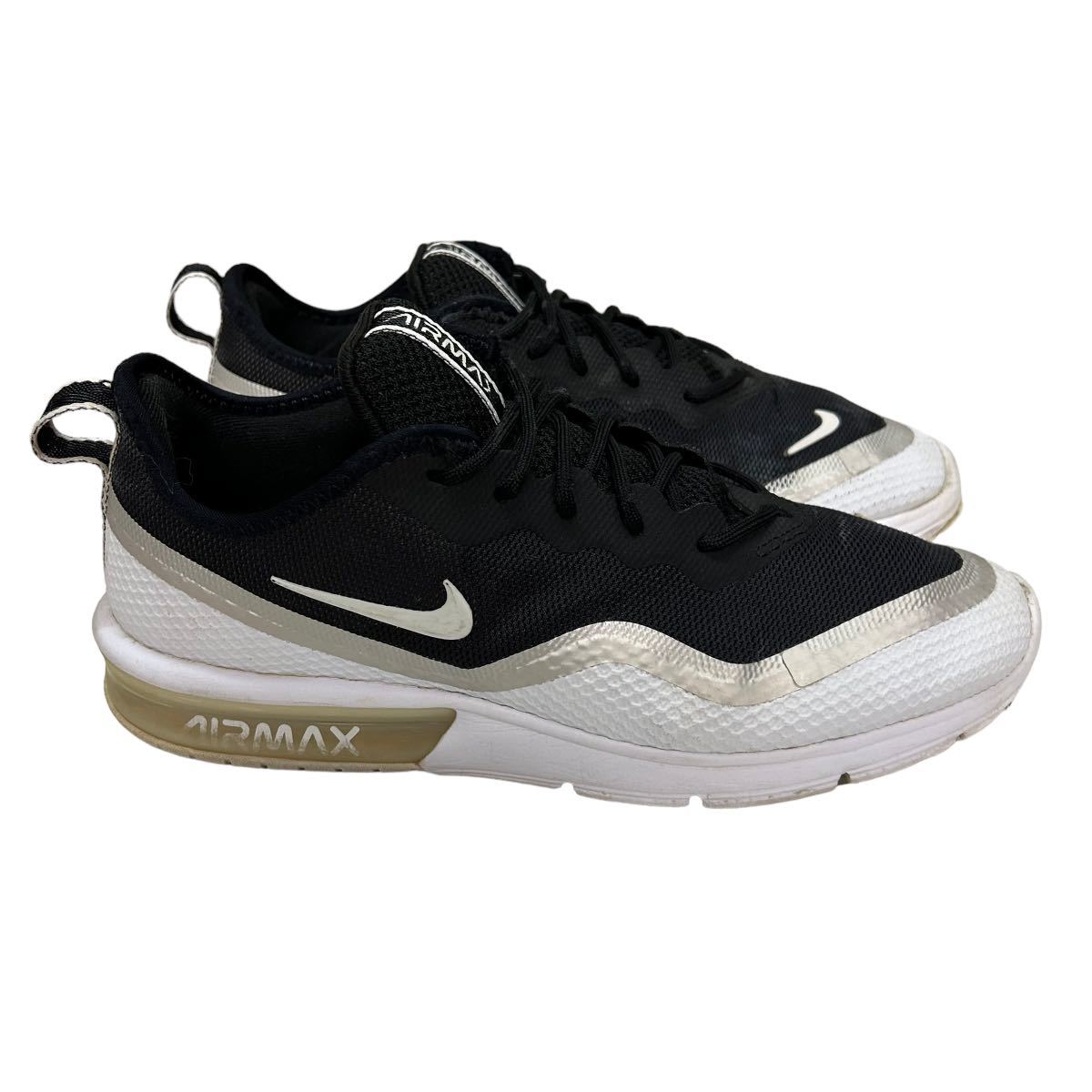 BB872 NIKE ナイキ Air Max Sequent 4.5 PRM レディース ランニング シューズ スニーカー US7.5 24.5cm ブラック ホワイト メッシュの画像3