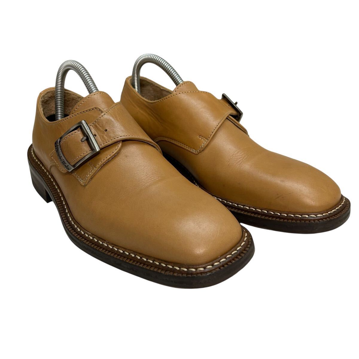 A752 Fernando Meloferu наан domero мужской monk ремешок бизнес обувь 40 примерно 25cm Camel кожа 