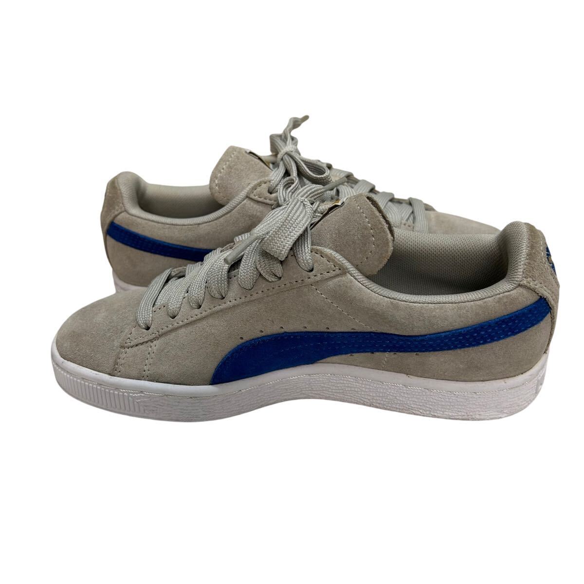 A947 PUMA Puma SUEDE замша женский low cut спортивные туфли US6 22.5cm светло-серый голубой 