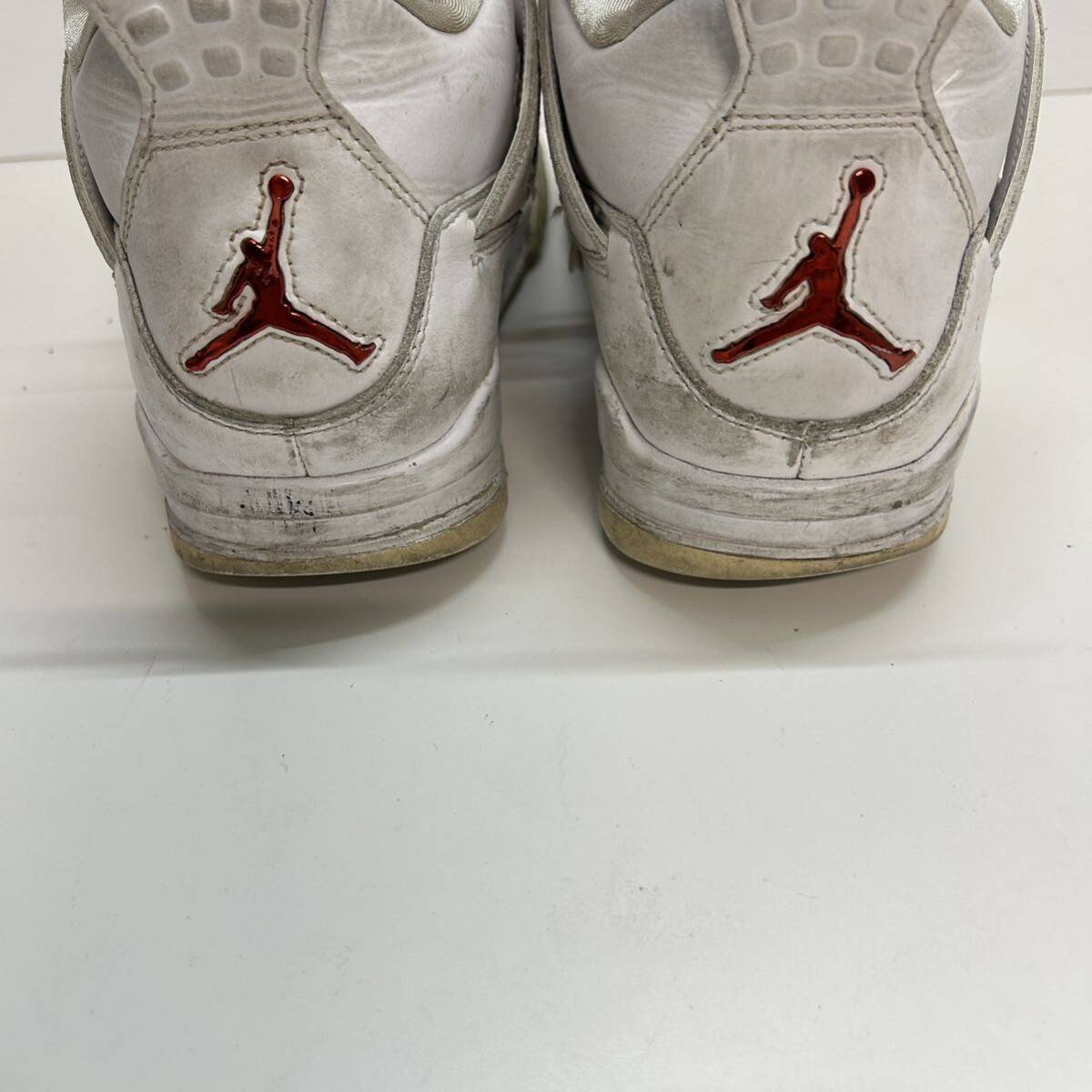 C234 NIKE ナイキ Air Jordan 4 Retro メンズ スニーカー CT8527-118 US8.5 26.5cm ホワイト チームオレンジの画像8