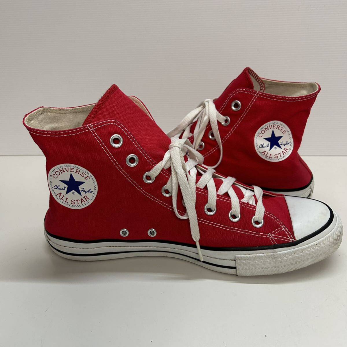 C362 CONVERSE コンバース オールスター メンズ ハイカットスニーカー US10.5 29cm レッド ホワイト キャンバス_画像5