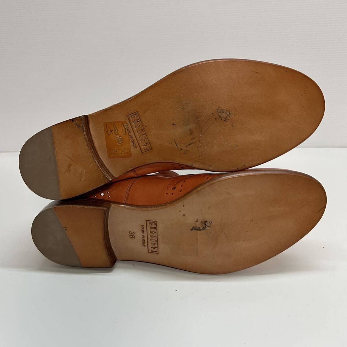 C444 Италия производства FRATELLI ROSSETTIf Latte  Lilo Sette . женский прогулочные туфли туфли-лодочки 36 примерно 23cm orange кожа 