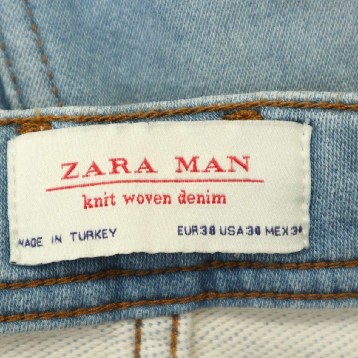 ZARA MAN ザラ マン 通年 USED加工★ SLIM スウェット ストレッチ スキニー デニム パンツ ジーンズ Sz.30　メンズ　A4B01664_3#R_画像9