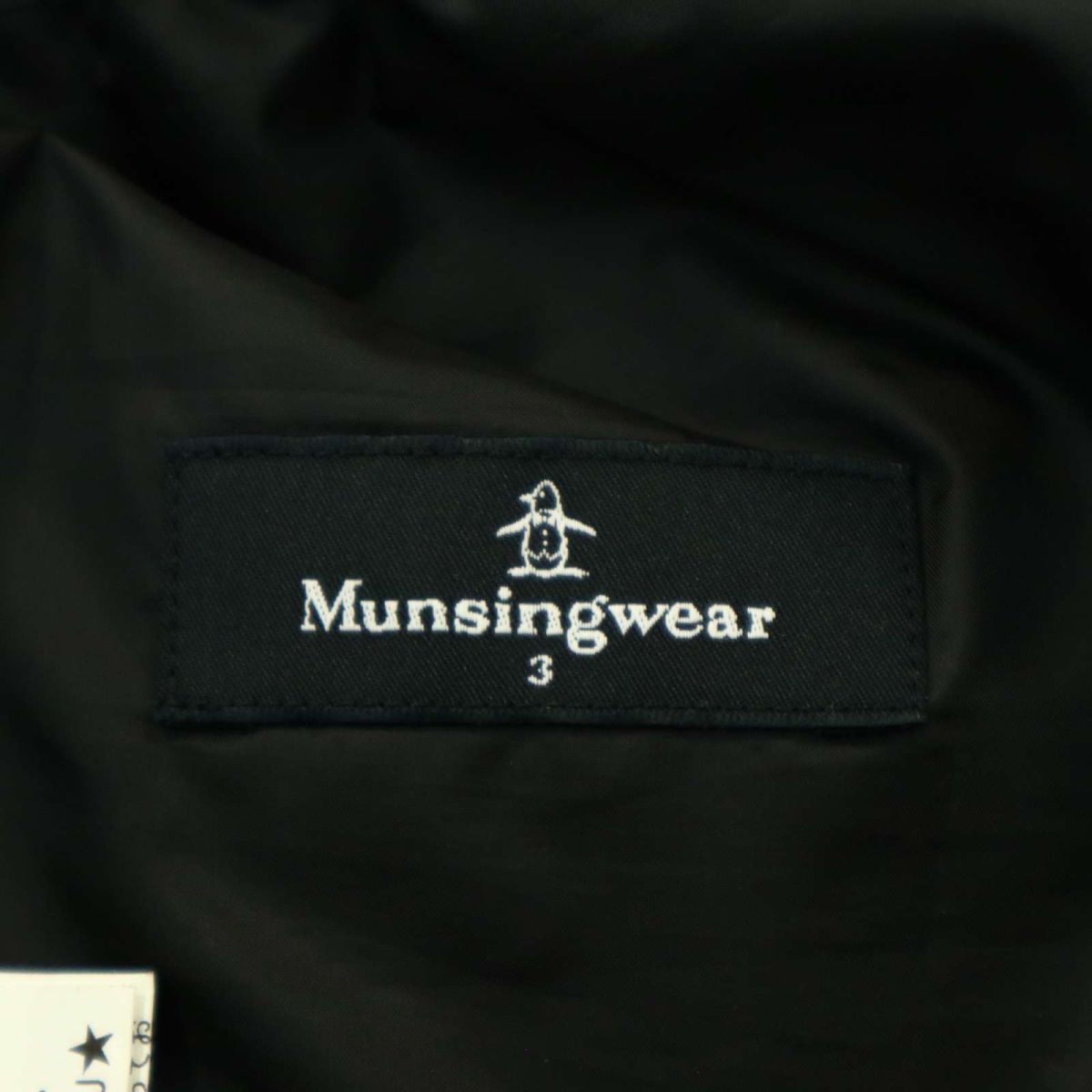 Munsingwear マンシングウェア 通年 ロゴ★ 裾絞り ウインドブレーカー パンツ Sz.3　メンズ 黒 ゴルフ　A4B01681_3#R_画像9