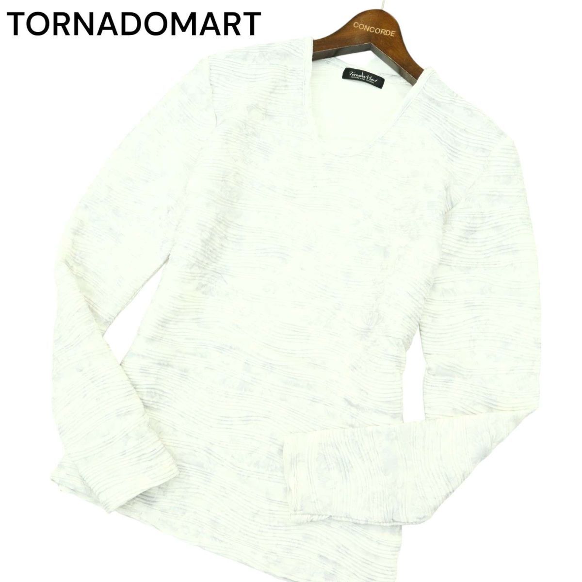 TORNADOMART Tornado Mart через год wave tuck JQfo il * трикотажный джемпер с длинным рукавом long футболка Sz.M мужской A4T01150_2#F
