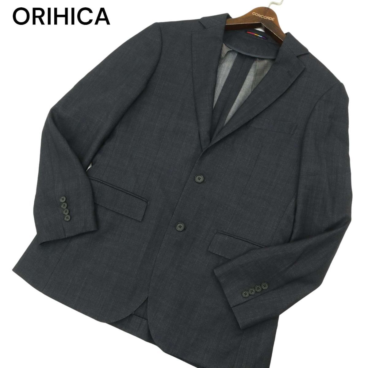 ORIHICA オリヒカ 通年 背抜き Smart 10month ウォッシャブル★ ストレッチ テーラード ジャケット Sz.L メンズ グレー A4T03763_4#Oの画像1