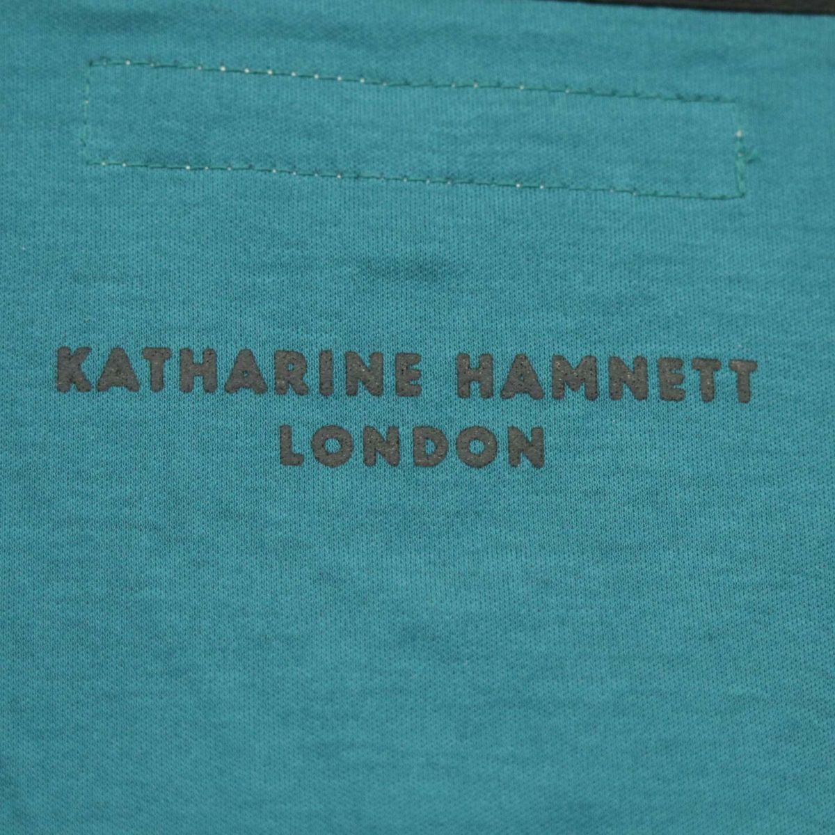 [ новый товар не использовался ] KATHARINE HAMNETT LONDON Katharine Hamnett весна лето короткий рукав принт * рубашка-поло Sz.M мужской сделано в Японии A4T04130_4#A