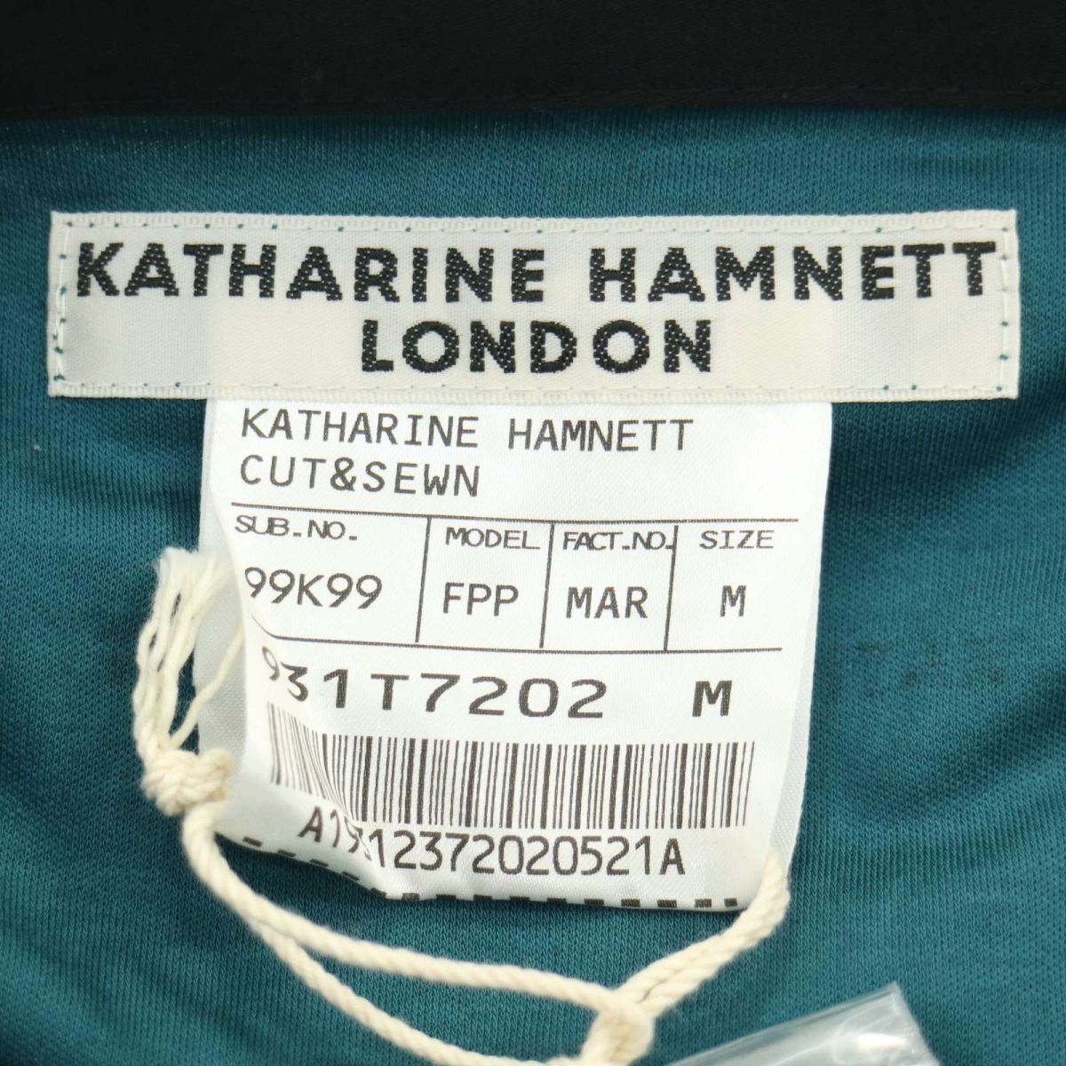 [ новый товар не использовался ] KATHARINE HAMNETT LONDON Katharine Hamnett весна лето короткий рукав принт * рубашка-поло Sz.M мужской сделано в Японии A4T04130_4#A