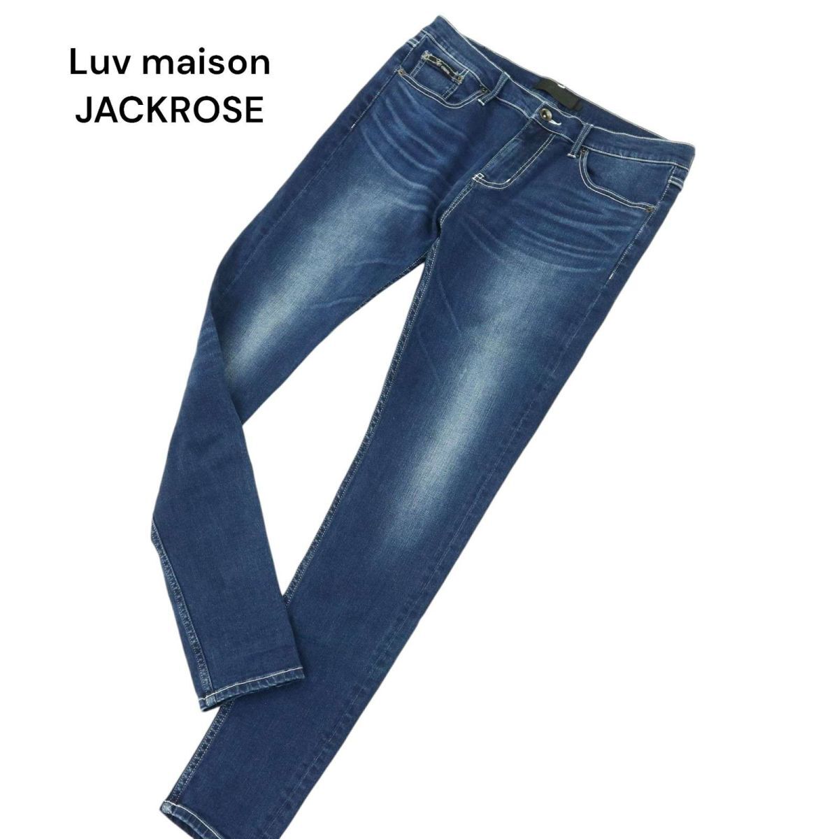 Luv maison JACKROSE ジャックローズ USED加工★ ストレッチ スキニー デニム パンツ ジーンズ Sz.48 メンズ A4B02085_4#Rの画像1