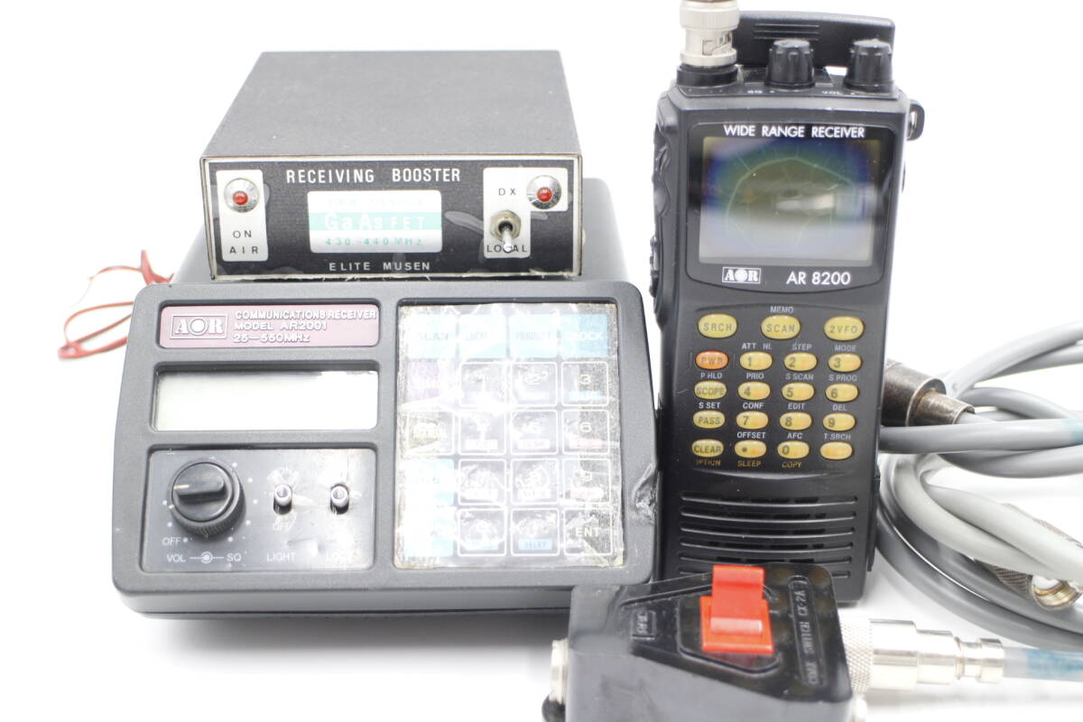 [M-TN 364] AOR AR-2001 受信機 + AOR AR8200 ワイドバンド レシーバー + エリート無線４３０ＭＨｚ受信ブースターＥＲＢ－７０５０ＧＡの画像2