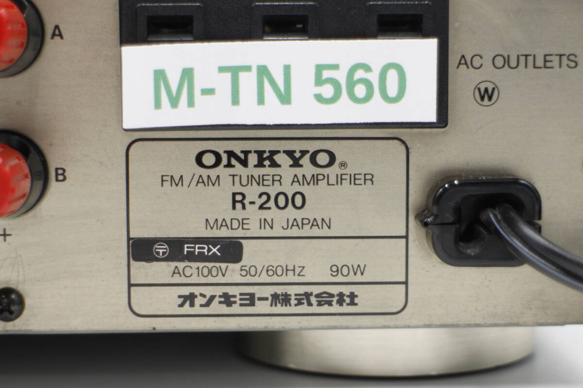 [M-TN 560] ONKYO オンキョー FM/AMチューナーアンプ R-200Aの画像9