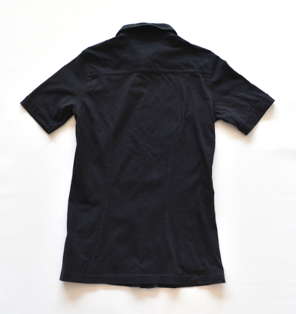 [ Agnes B Homme ] чёрный рубашка с коротким рукавом T1 / ящерица вышивка /agnis b. homme