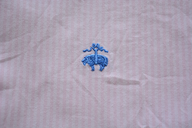 【 ブルックスブラザーズ 】オックスフォードシャツ XL /ノンアイロン/ストライプ/スーピマコットン/半袖シャツ/ボタンダウンシャツ/ピンクの画像3