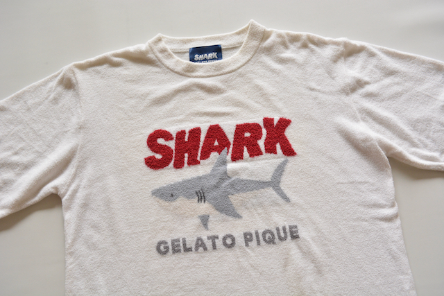 【 ジェラートピケ オム 】SHARK 半袖 ジャガード プルオーバー L /オフホワイト/GELATO PIQUE HOMME/ルームウェア_画像2