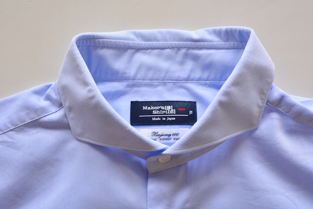 【 鎌倉シャツ Maker's Shirt 】ホリゾンタルカラー 半袖シャツ XL _画像3