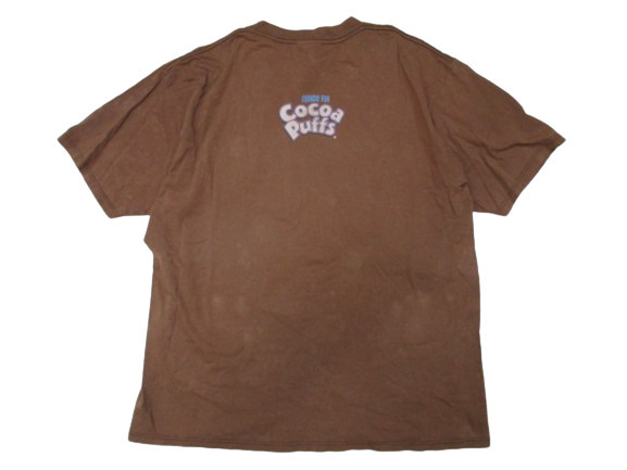 即決☆80's USA製 COCOA PUFFS ココアパフス Tシャツ ブラウン SIZE:L.ケロッグ Kellogg's シリアル 企業物 ノベルティー_画像6