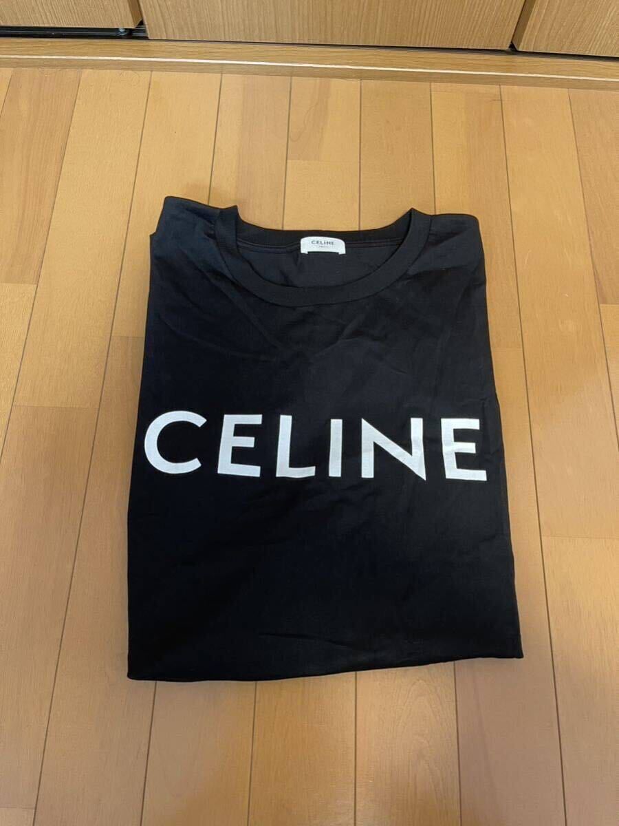 CELINE ルーズTシャツ コットンジャージーブラック / ホワイト_画像3