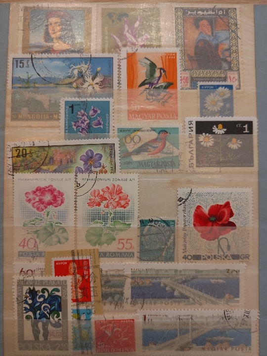 *3497 外国切手まとめ売り コレクション 使用済 消印あり 消印なし バラ 動物 植物 オリンピック 偉人 万博 長期保管品の画像7