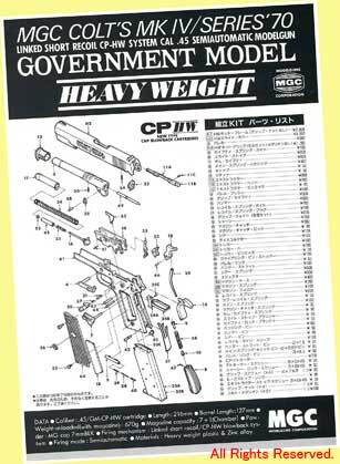 ▲観賞用モデルガン組立キット★MGC #302 HW樹脂ガバメント'70・一次流通 新品未開封未組立・廃盤超貴重レア▲最終品かも！★_画像10