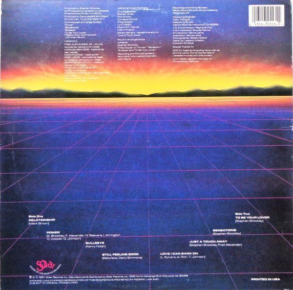 LP●Power / Lakeside　　(1987年）　ダンクラ ディスコ　 Funk / Soul　Solar レコード_画像2