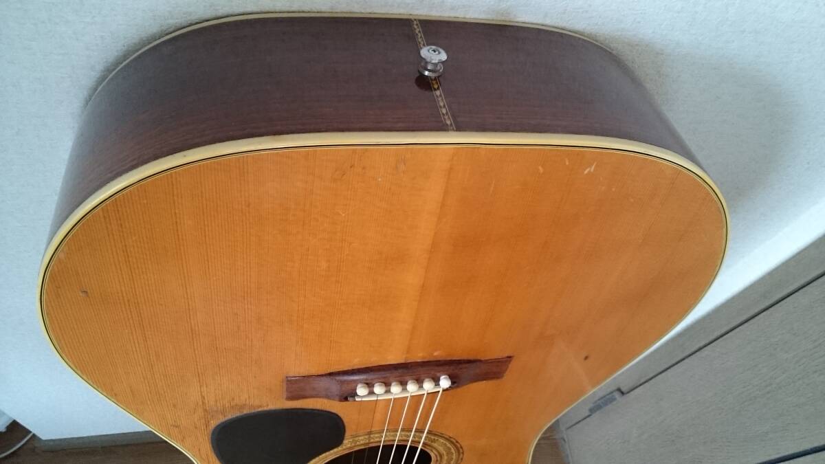Morris W-25 アコースティックギター 1968年 初期ヘッドロゴ 調整済み ハードケース付き _画像10