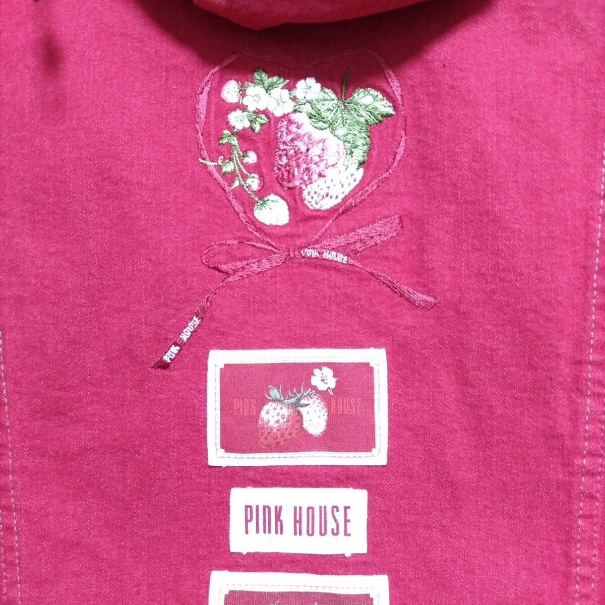ピンクハウス 2021いちご刺繍デニムジャケットの画像2