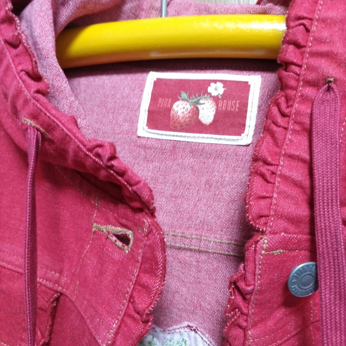 ピンクハウス 2021いちご刺繍デニムジャケットの画像7