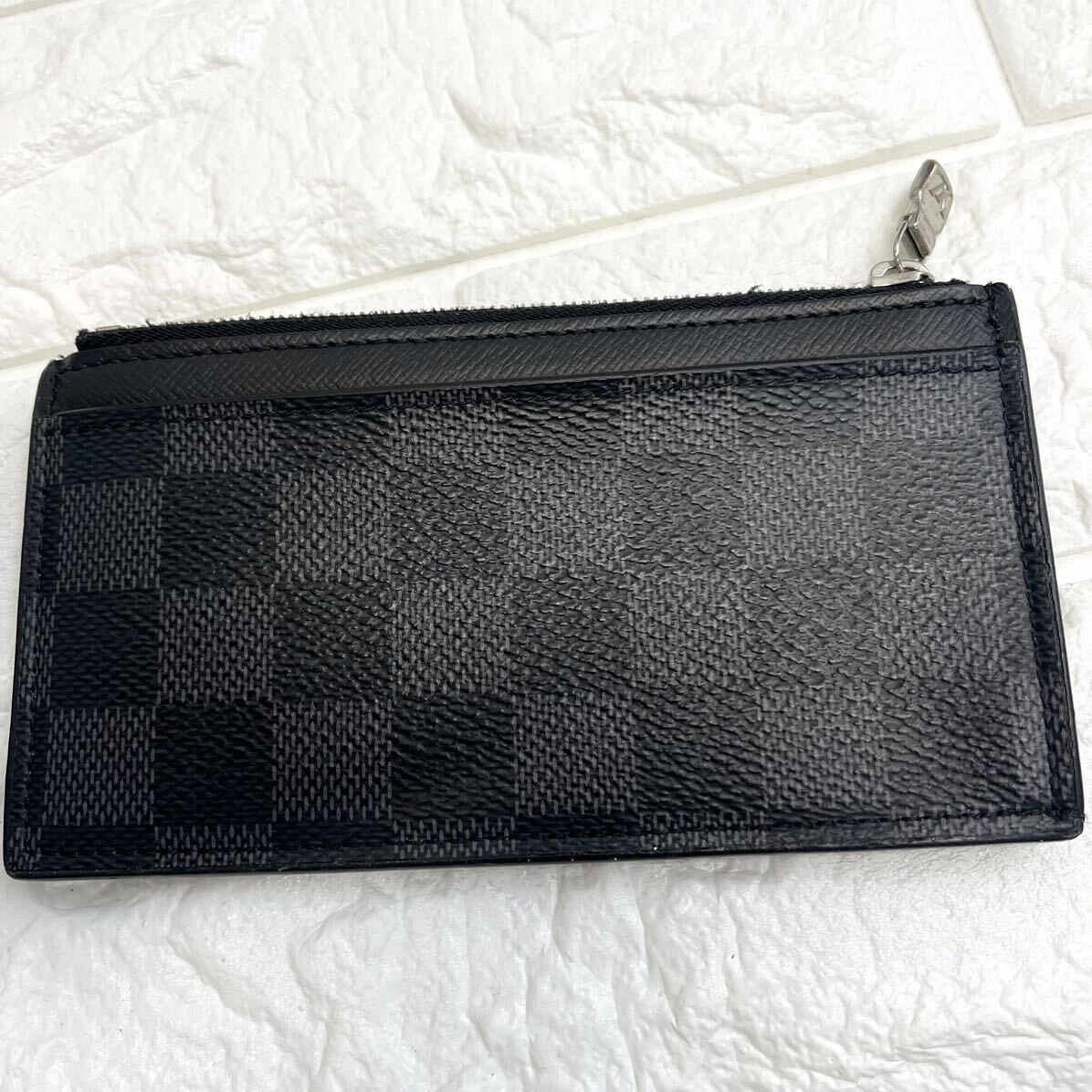 ★1円スタート★LOUIS VUITTON ルイヴィトン ダミエ コインケース N64038 コインカードホルダー 小銭入れ グラフィット コンパクト_画像2