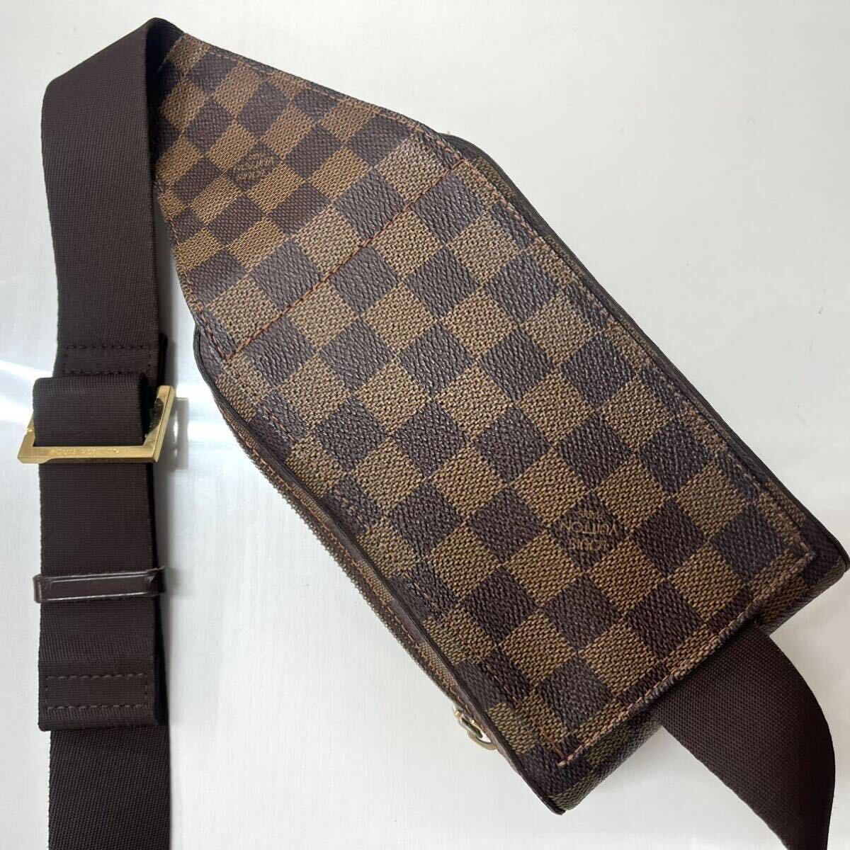 ★1円スタート★LOUIS VUITTON ルイヴィトン ダミエ ジェロニモス N51994 ボディバッグ ショルダーバッグ エベヌ シリアルCA2098の画像5