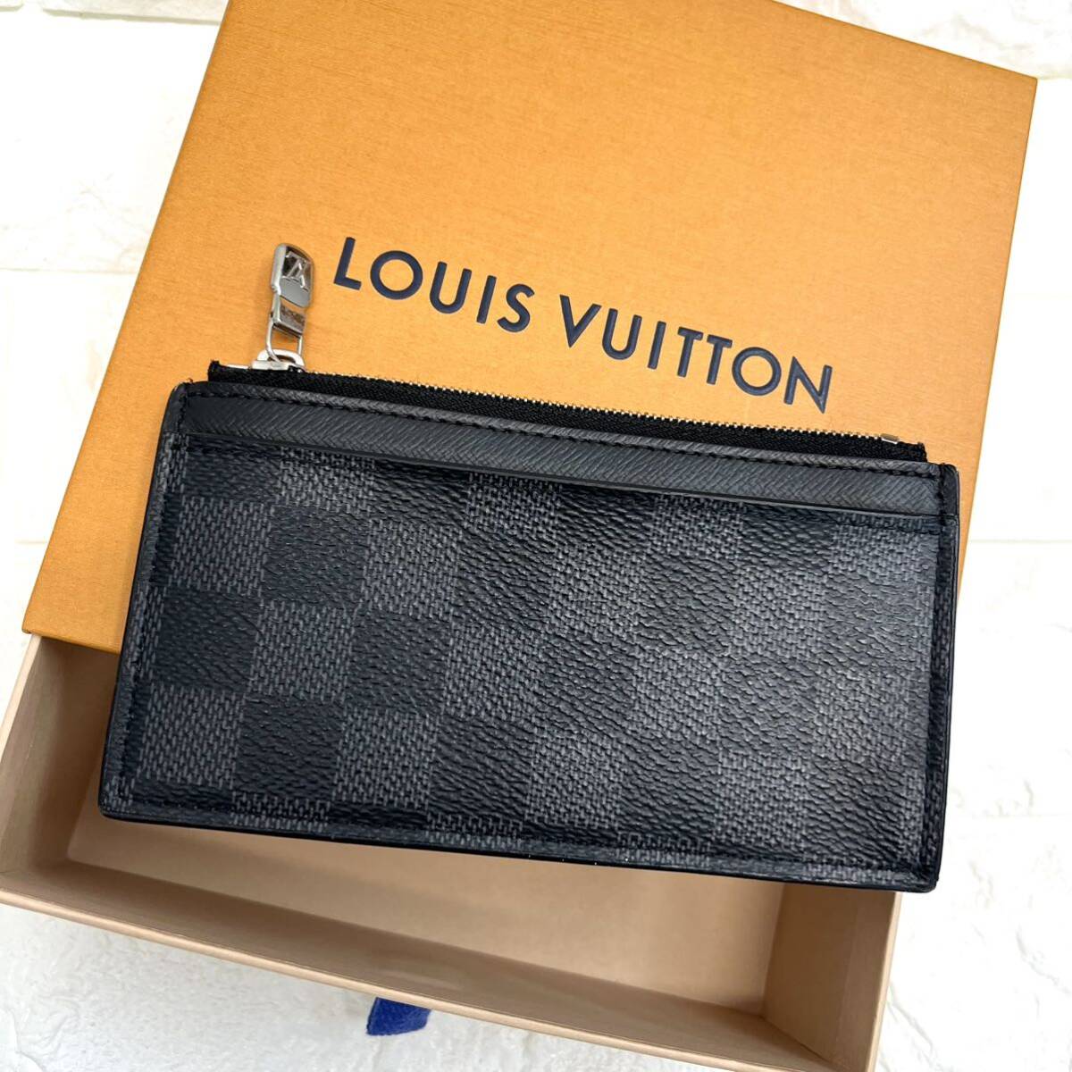 ★1円スタート★LOUIS VUITTON ルイヴィトン ダミエ コインケース N64038 コインカードホルダー 小銭入れ グラフィット コンパクト_画像1