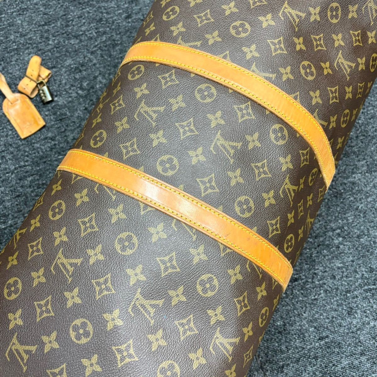 ★1円スタート★LOUIS VUITTON ルイヴィトン モノグラム キーポルバンドリエール55 M41414ボストンバッグ 旅行バッグ シリアルVI883_画像4