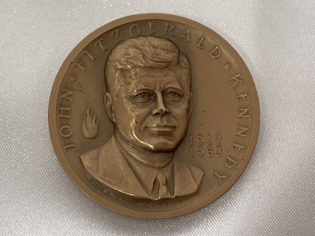 ケネディ大統領 メモリアルメダル 1枚 記念メダル JOHN FITZGERALD KENNEDY MEMORIAL MEDAL 1917-1963 重さ約33.5gの画像7