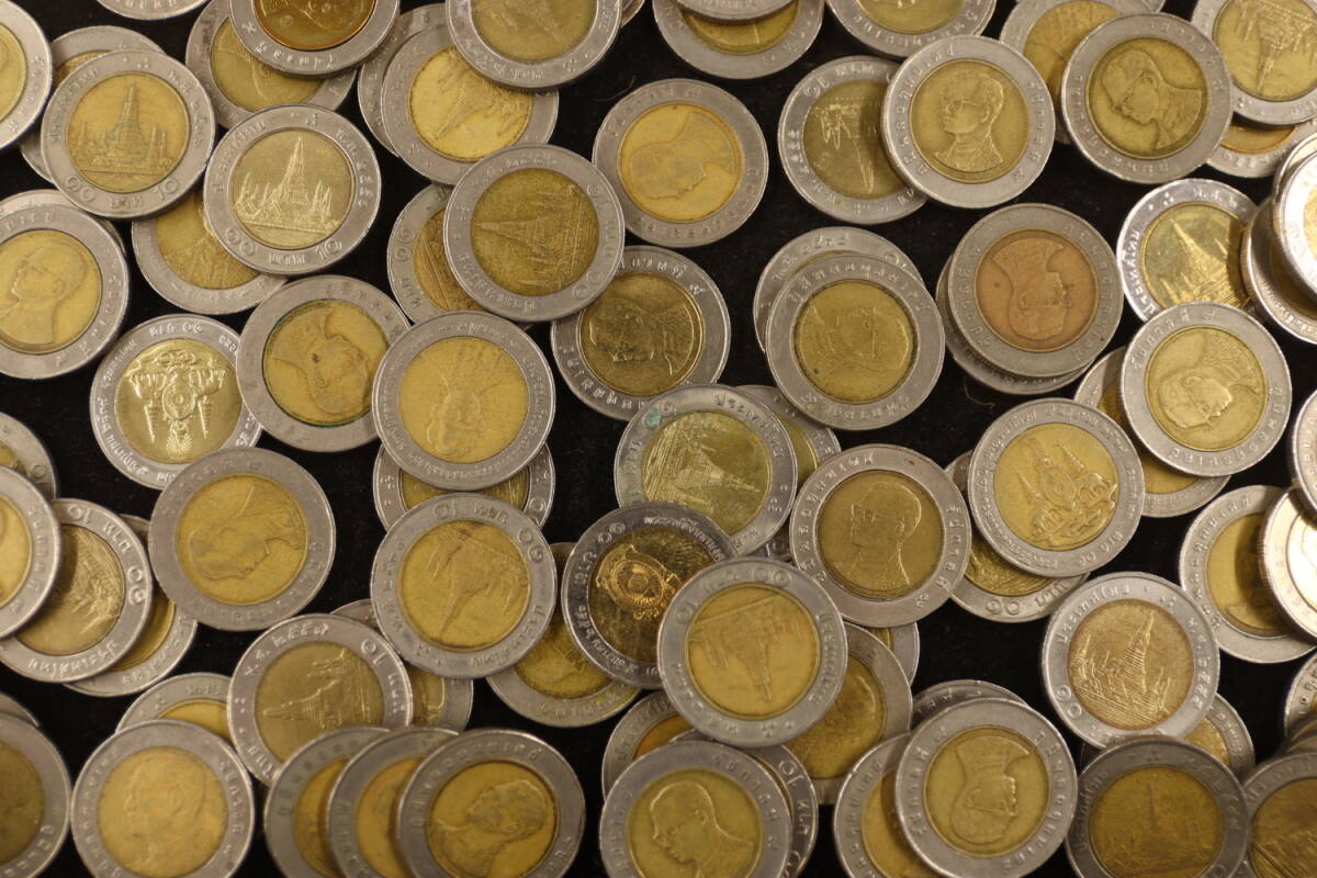 タイ 10バーツ 184枚 計1840バーツ まとめて おまとめ 大量 タイコイン タイ硬貨 海外コイン 外国コイン 古銭 コイン 硬貨_画像6