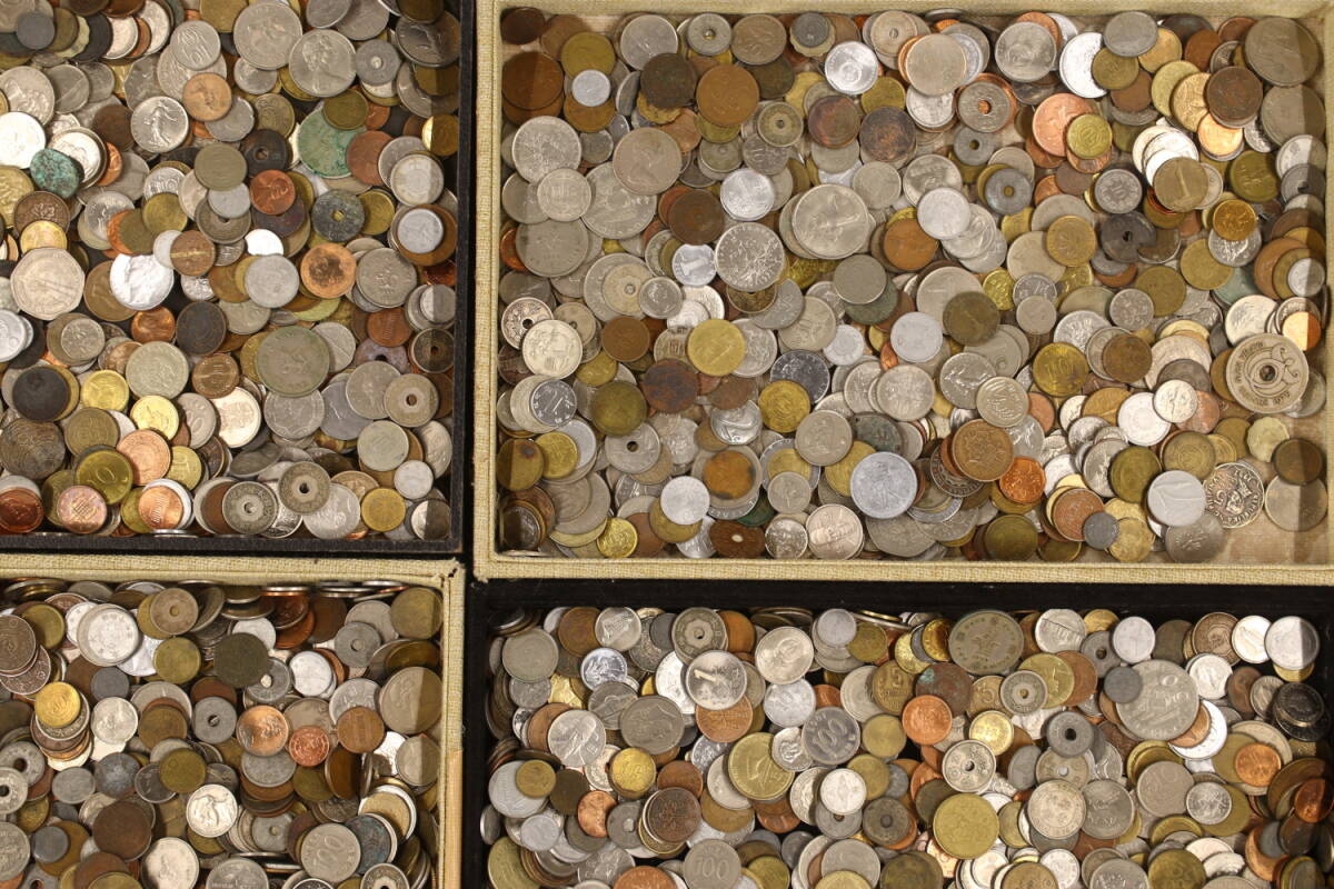 混合古銭 13882g まとめて おまとめ 大量 海外コイン 外国コイン 銅銭 アルミ銭 錫銭 古銭 コイン 硬貨