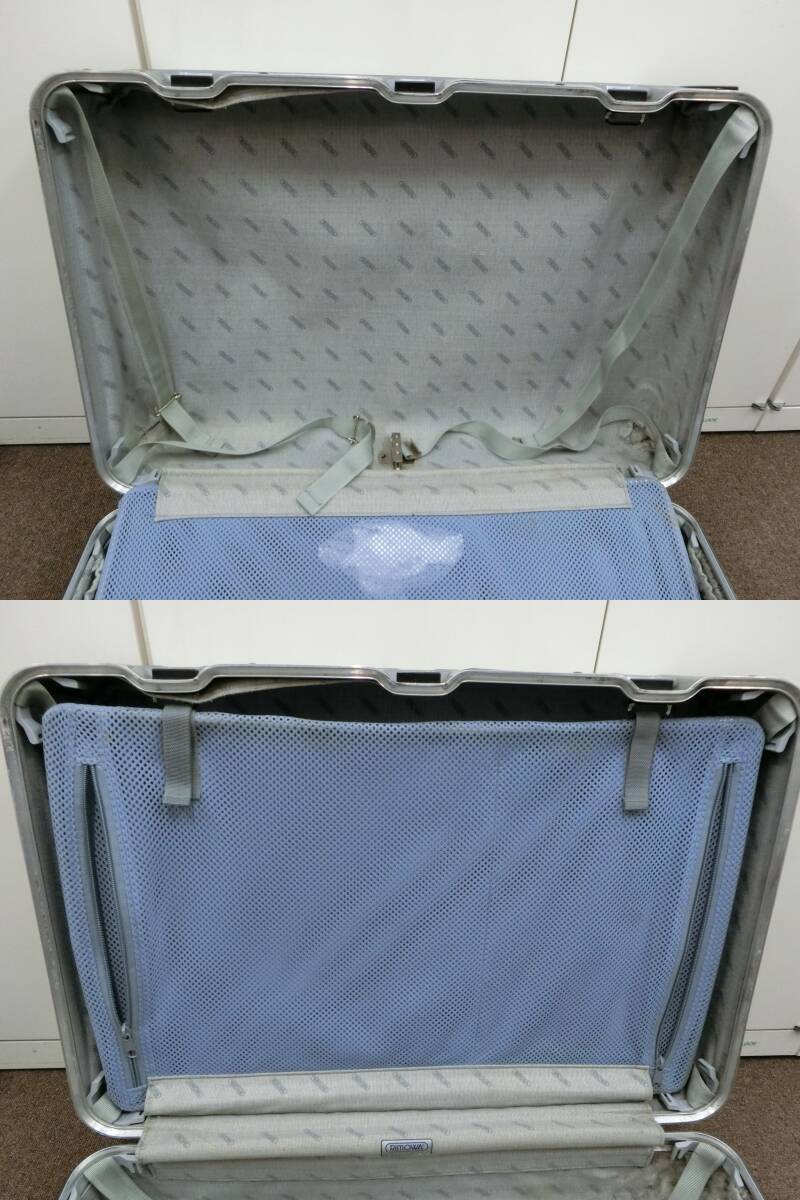 35692◆リモワ RIMOWA トパーズ スーツケース キャリーバッグ 2輪 3点ロック 旧型 ジャンク_画像6