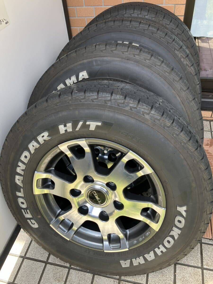 ハイエース用 TRDホイール TF7A ヨコハマジオランダー HT 4本セット 195/80R15の画像1