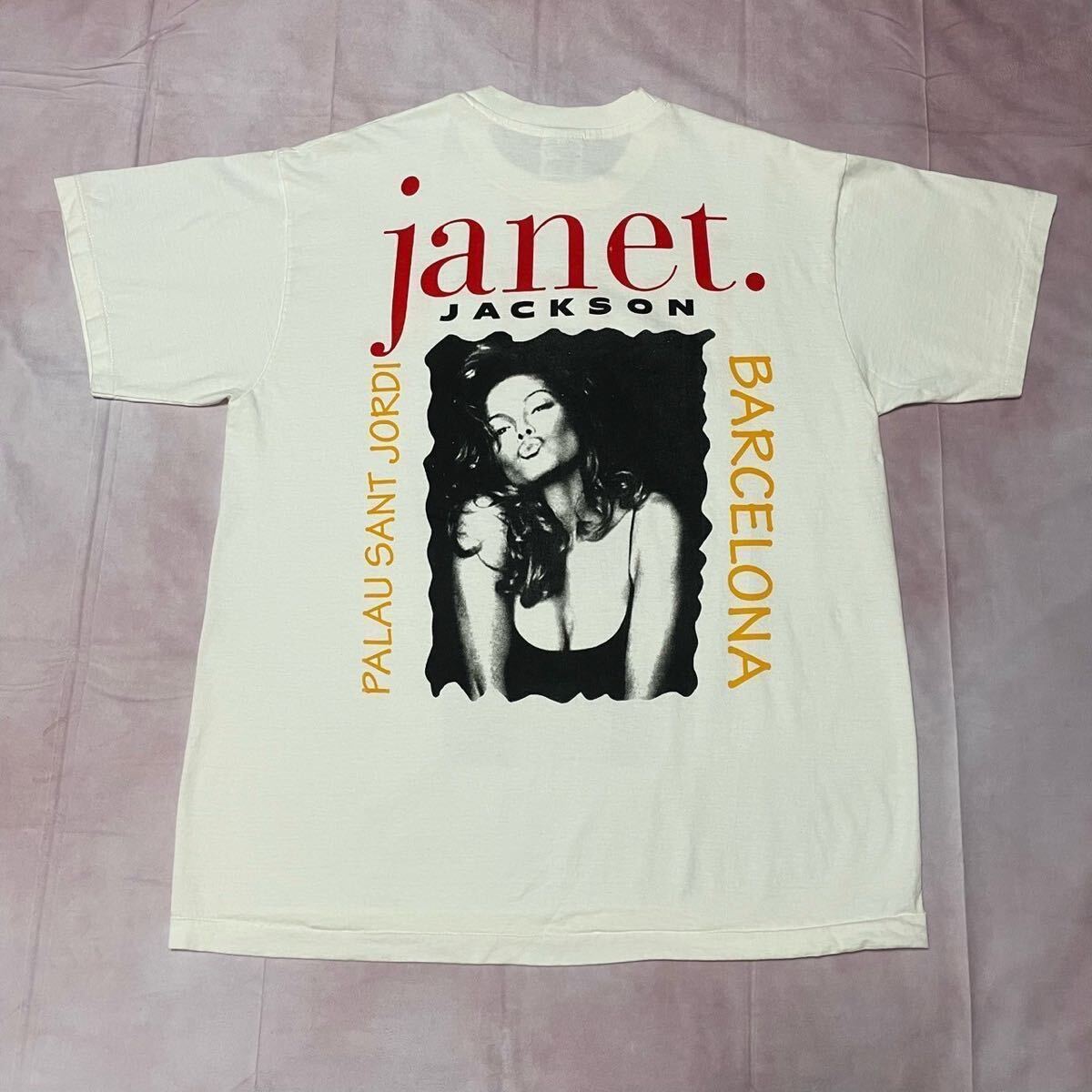 JANET JACKSON ジャネットジャクソン White Tシャツ Lサイズの画像4