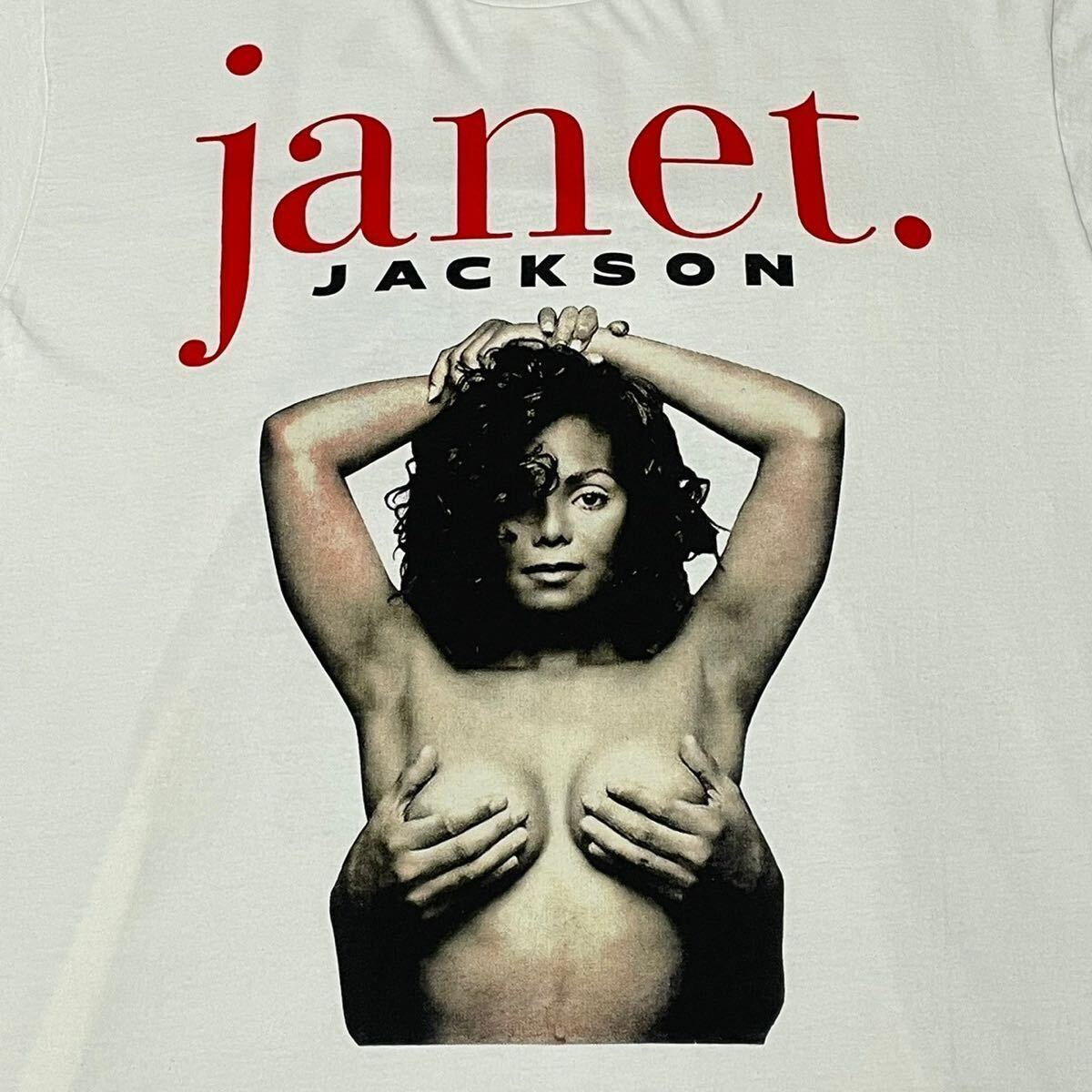 JANET JACKSON ジャネットジャクソン White Tシャツ Lサイズの画像2