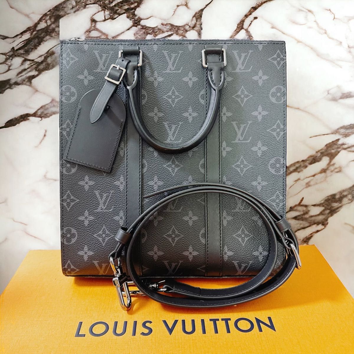 LOUISVUITTON ルイヴィトン サックプラ クロス モノグラム エクリプス ハンドバッグ ショルダーバッグ 2way