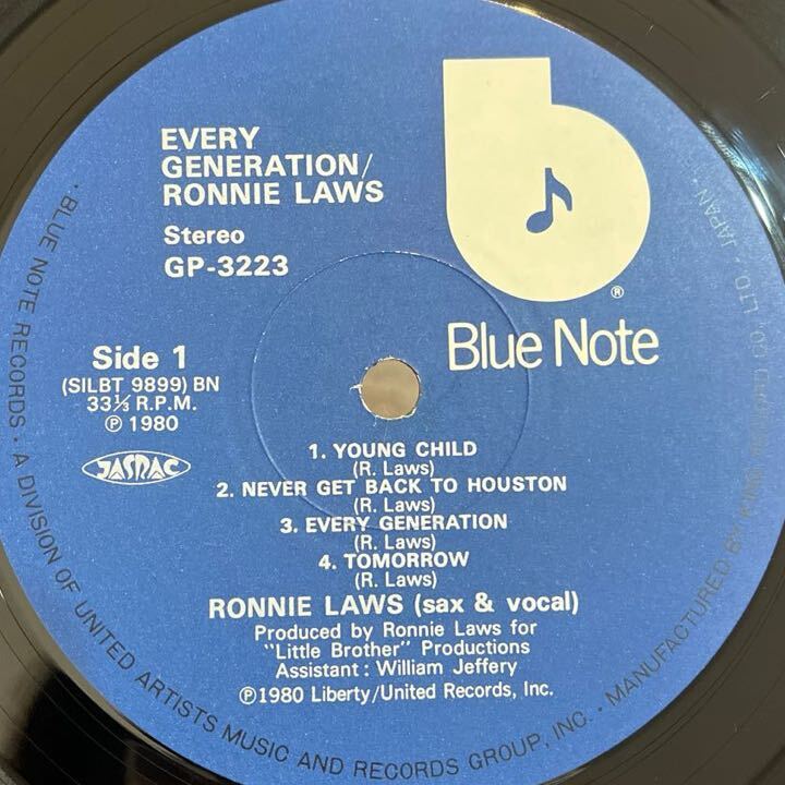 LP■JAZZ/Ronnie Laws/Every Generation/GP 3223/帯付 Obi/ロニーロウズ_画像4